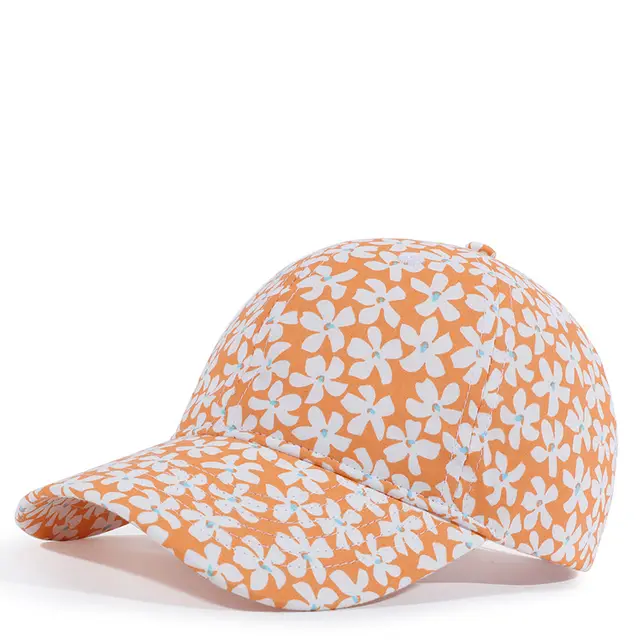 Flower Outdoor Mountaineering Sunshade Breathable Lightweight Hat Orange - Shop at LoveMi