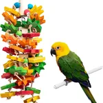 Wooden Color Nibbling Toy Medium And Large Parrot Bird - Image Color - View 1