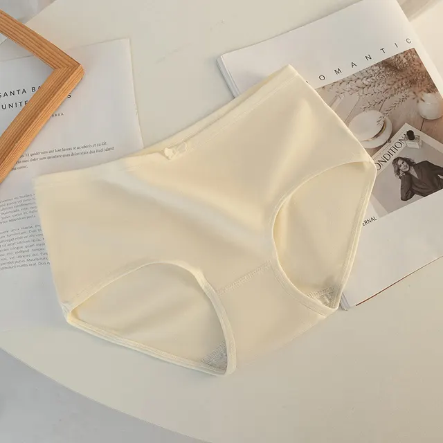 7A Antibacterial Cotton Crotch Women's Underwear Simple And Cute Beige - Shop at LoveMi