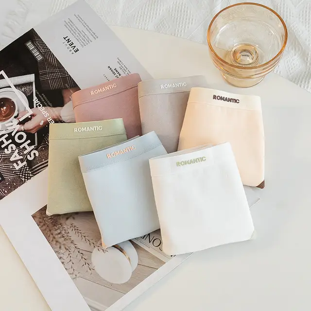 7A Antibacterial Mid waist Pure Cotton Simple Women's Briefs Random Color - Shop at LoveMi