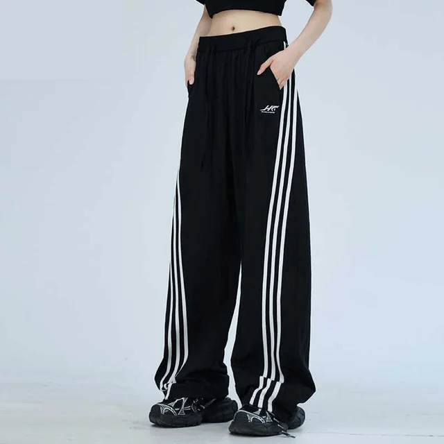 Baby Boy And Girl Summer Loose Wide Leg Casual Trousers Black - Shop at LoveMi