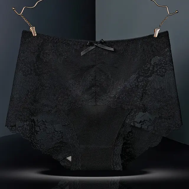 Antibacterial Crotch Sexy Lace Underwear Black - Shop at LoveMi