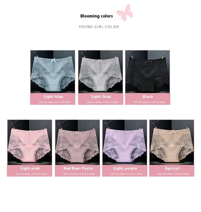 Antibacterial Crotch Sexy Lace Underwear Random Color - Shop at LoveMi