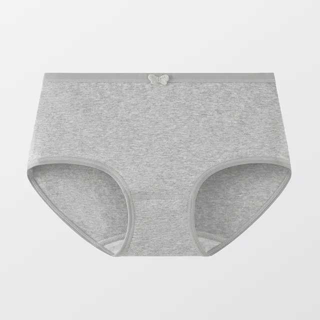 7A Antibacterial Cotton Underwear Simple Flower Gray - Shop at LoveMi