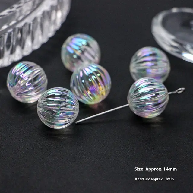 DIY Beaded Necklace Bracelet Handmade Accessories Material Pumpkin Ball 1 Piece - Shop at LoveMi