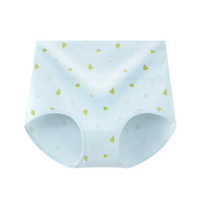 7A Antibacterial High Waist Belly Shaping Panties Cotton Hip Lifting Elegant Blue - Shop at LoveMi