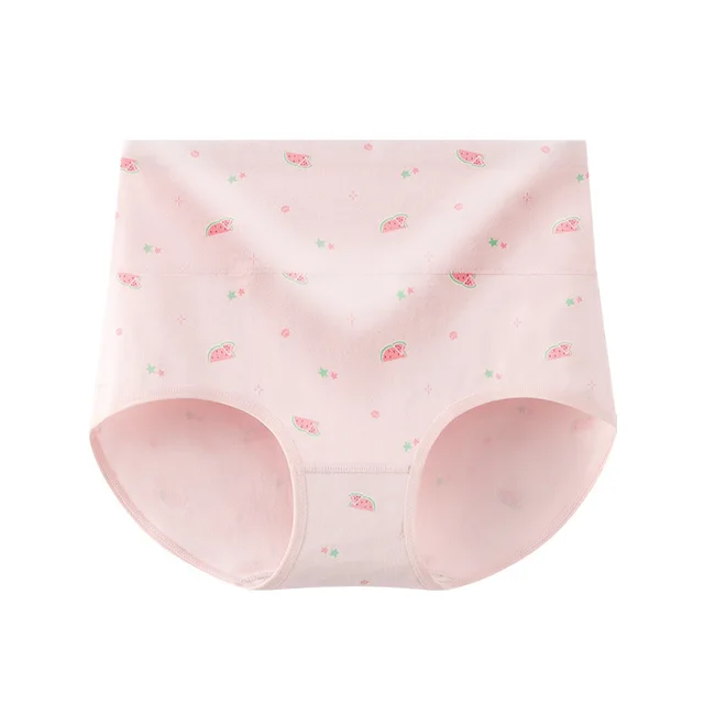 7A Antibacterial High Waist Belly Shaping Panties Cotton Hip Lifting Light Elegant Pink - Shop at LoveMi