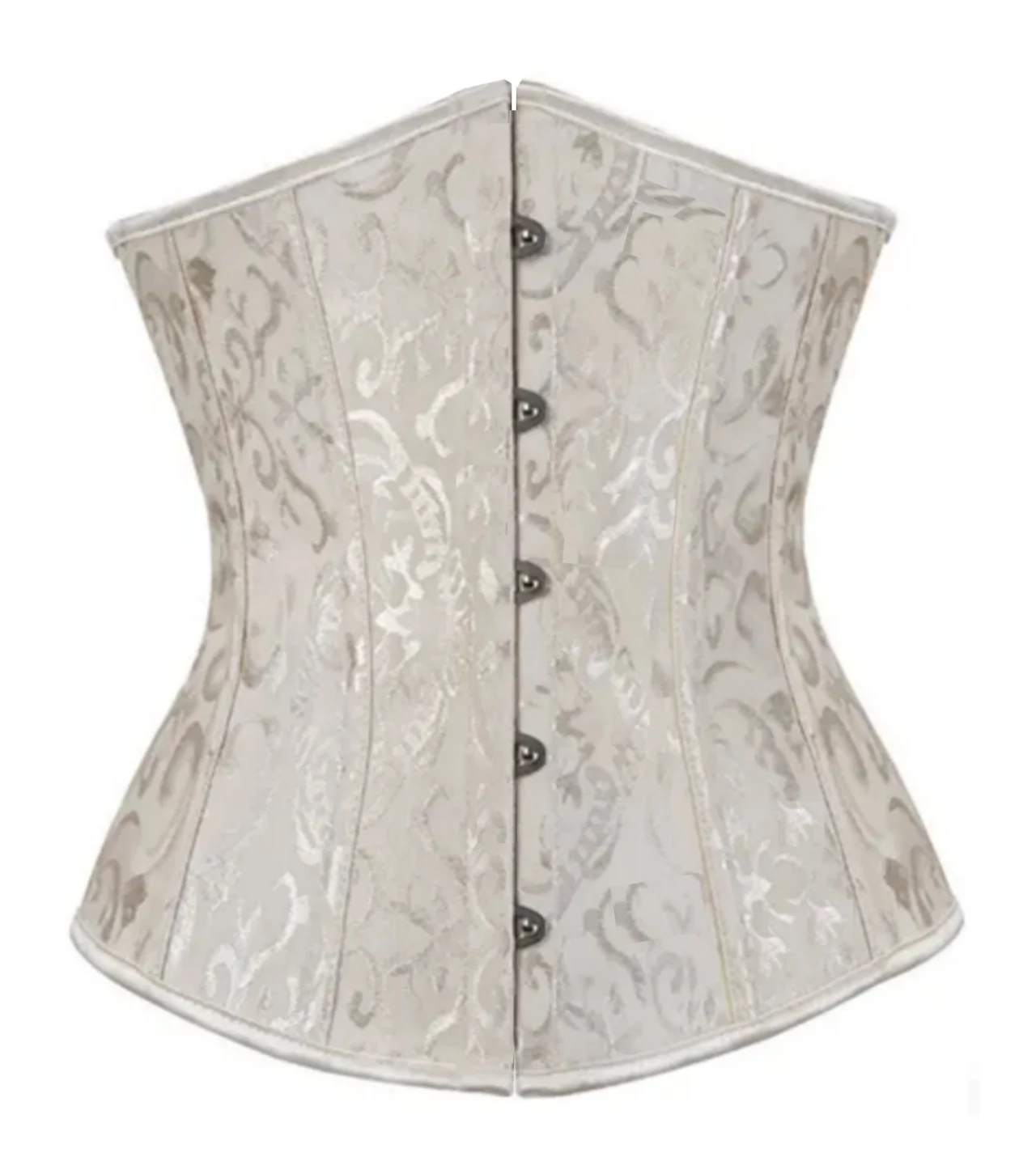 Jacquard Belt Clip Court Corset - Apricot