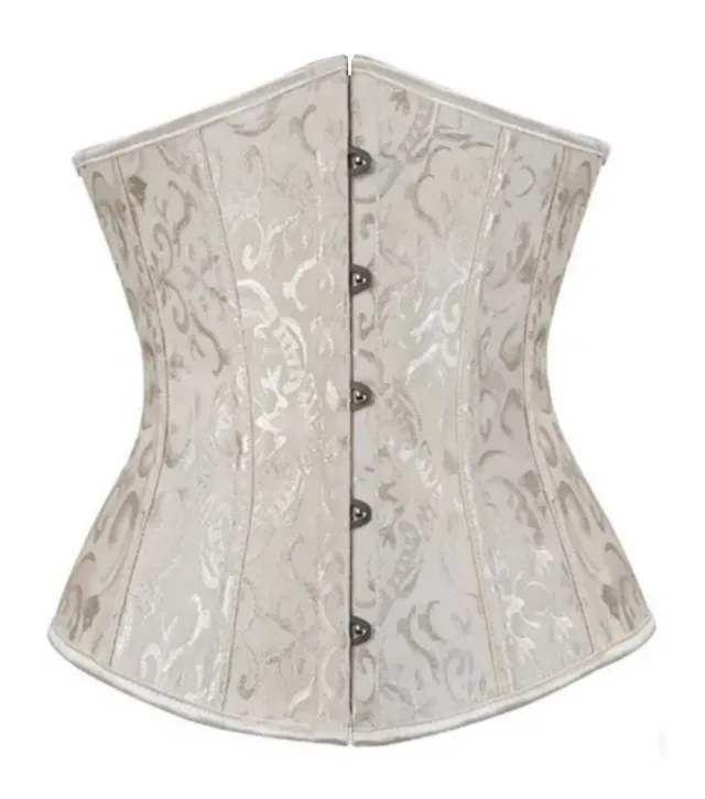 Jacquard Belt Clip Court Corset Apricot - Shop at LoveMi