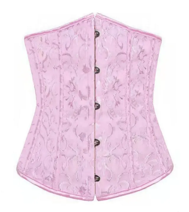 Jacquard Belt Clip Court Corset Pink - Shop at LoveMi