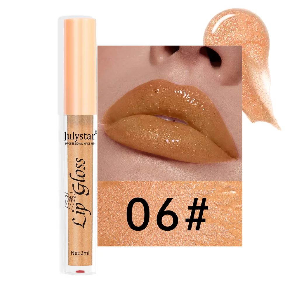 Makeup Lip 8-colour Pearlescent Lip Gloss European And American Lip And Cheek Dual-use Lipstick Easy To Colour No Stain On Cup - 06 Colour