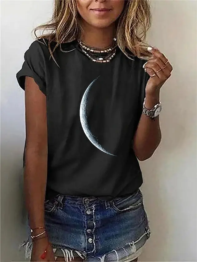 Summer New Printed Round Neck Short Sleeve F168Z354 - Shop at LoveMi