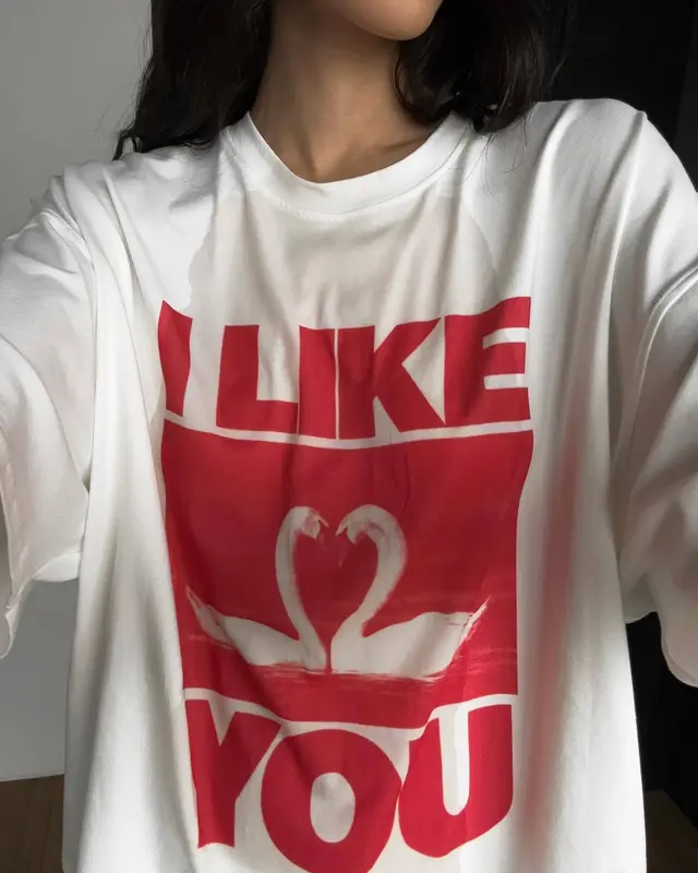 Boyfriend Style Loose Top Women's Clothing White Ls4028 - Shop at LoveMi