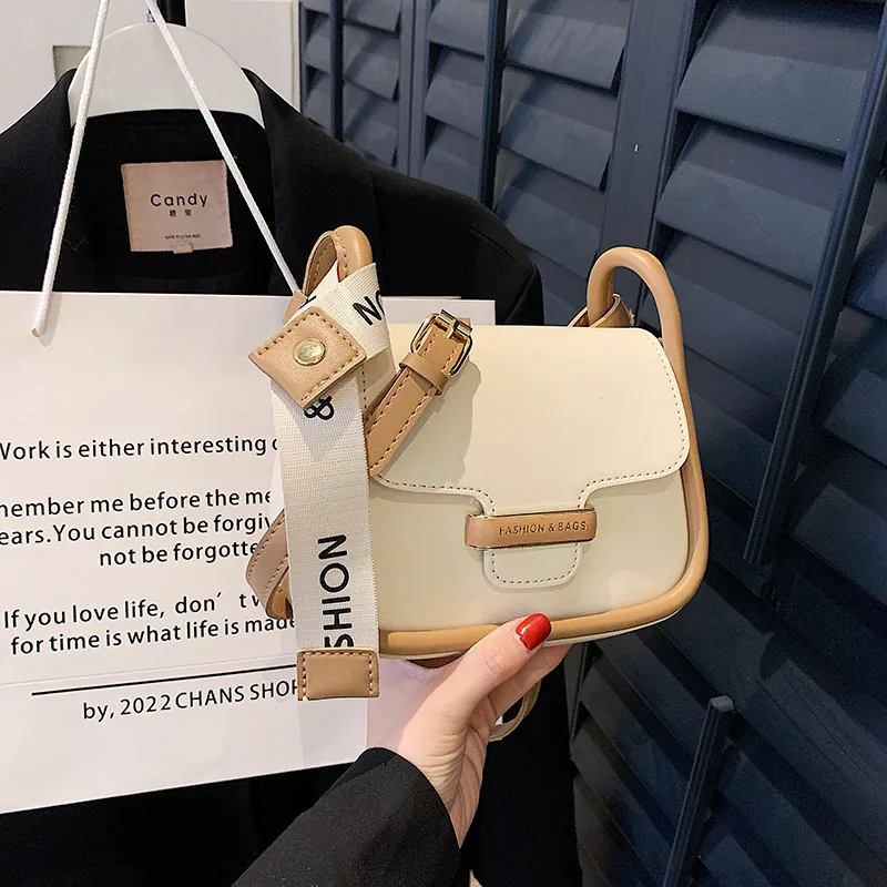 Fashion Summer Contrast Color Simple Casual One shoulder Crossboby Bag White - Shop at LoveMi