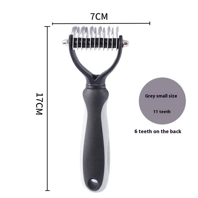 Double sided Stainless Steel Pet Hair Unknotting Comb New Gray Small Size - Shop at LoveMi