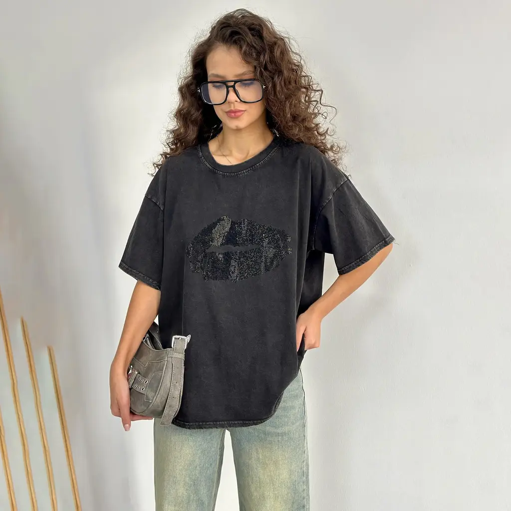 Summer Design Casual All-matching Tops - Ls4011 Black