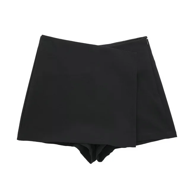 Women's High Waist Asymmetric Shorts Black - Shop at LoveMi