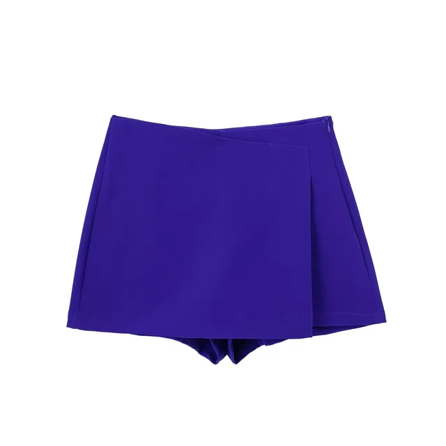 Women's High Waist Asymmetric Shorts Navyblue - Shop at LoveMi
