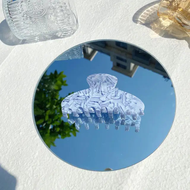 Acetate Grip Simple Advanced Sense Hair Clips Hair Accessories Water Ice Pattern - Shop at LoveMi