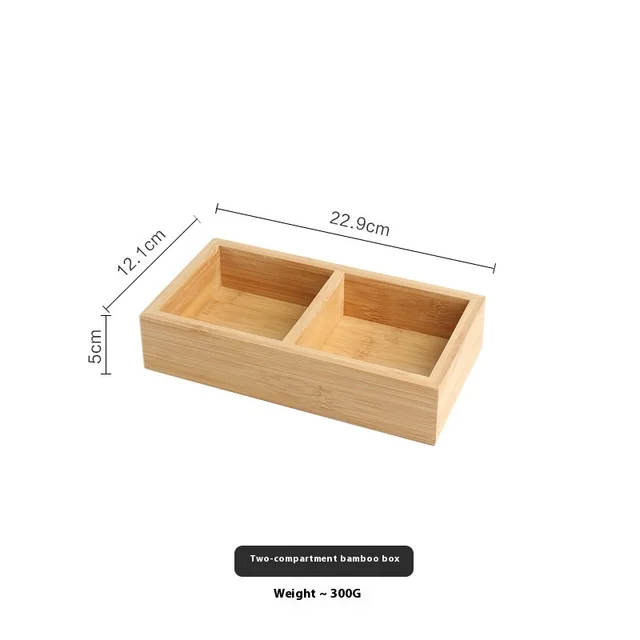 Plant Flower Ceramic Home Front Dish Saucer 2Grid Wooden Box - Shop at LoveMi