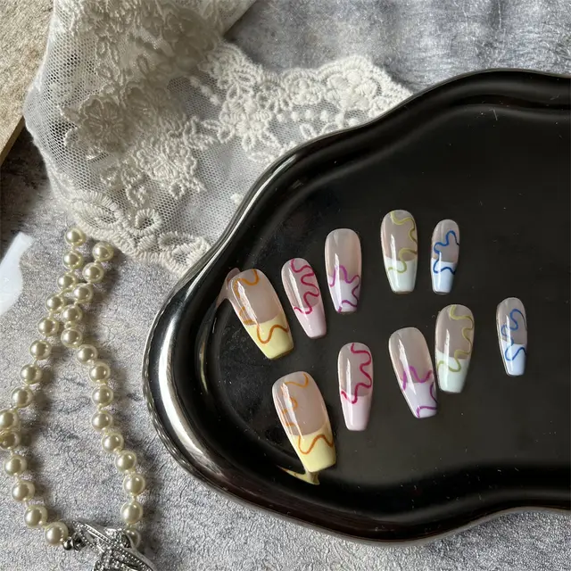 Hand Worn Nail Graffiti Painted Xs Long Ladder - Shop at LoveMi