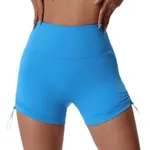 Women's Sports Shorts Yoga Pants High Elastic Butt-lift Underwear - Colorful Blue - View 1