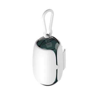 Dog Poop Bag Holder And Dispenser With Leash Attachment Pet Supplies Space Capsule Outdoor Biodegradable Dog Poop Bags Dispenser Attachable To The ... White Gray - Shop at LoveMi