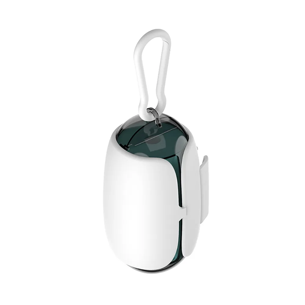 Dog Poop Bag Holder And Dispenser With Leash Attachment Pet Supplies Space Capsule Outdoor Biodegradable Dog Poop Bags Dispenser Attachable To The ... White Gray - Shop at LoveMi