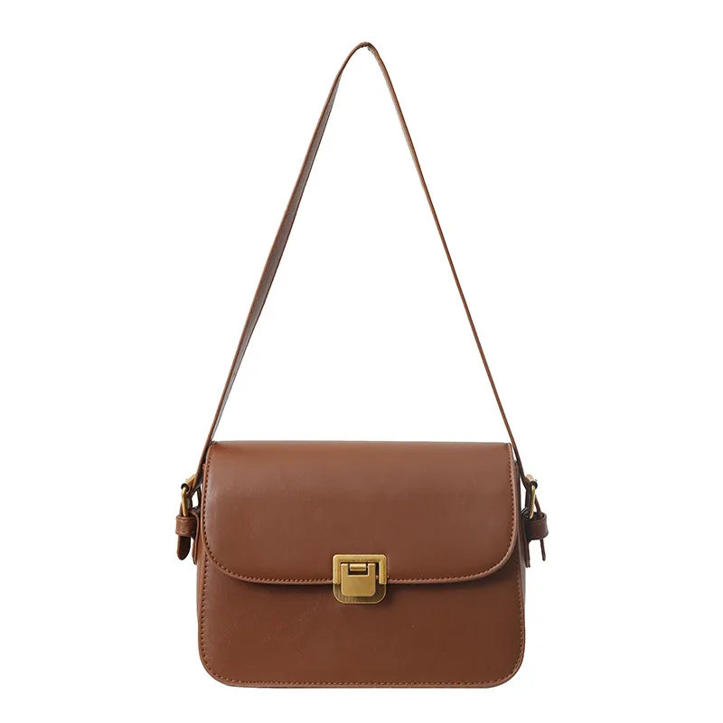 Women's Fashion Simple Crossbody Shoulder Small Square Bag Brown - Shop at LoveMi
