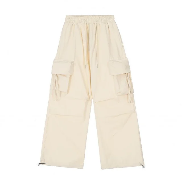 Women's Wide leg Casual Sports Pants Ivory White - Shop at LoveMi
