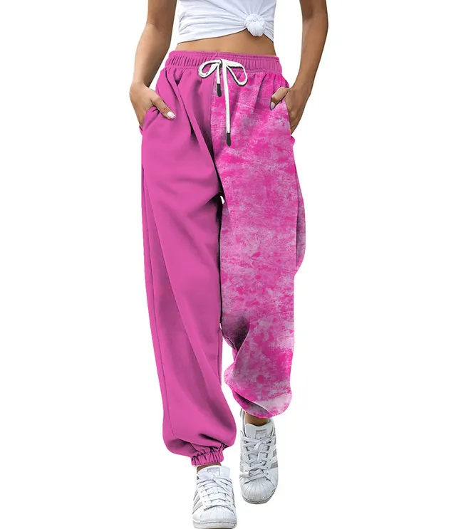 High Waist Drawstring Sports Pants Digital Printing Trousers Loose Casual Jogger Pants Sm94 - Shop at LoveMi