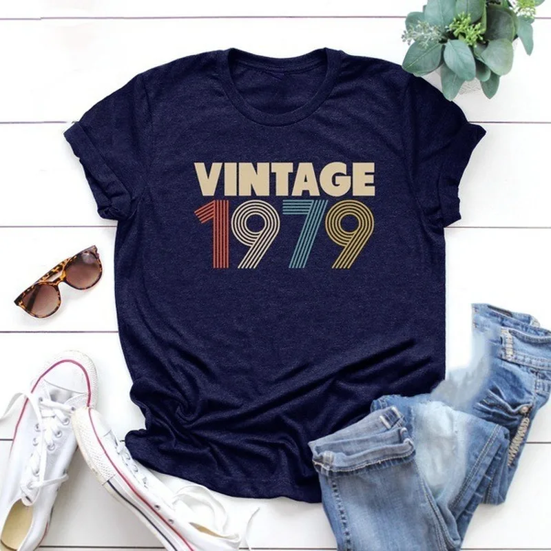 Cross border T shirt Independent Station Women's Short Sleeve Navyblue - Shop at LoveMi
