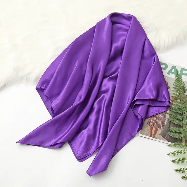 Summer Thin Women's Solid Color Large Kerchief 90 Colors 90 Solid Violet - Shop at LoveMi