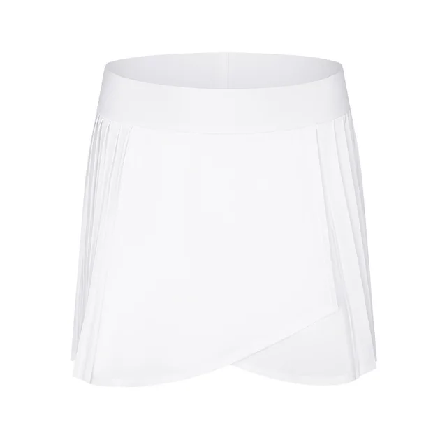 Cooling Three Points Exercise Skort Fashion Yoga Cross Front Pleated Skirt Tennis Skirt White - Shop at LoveMi