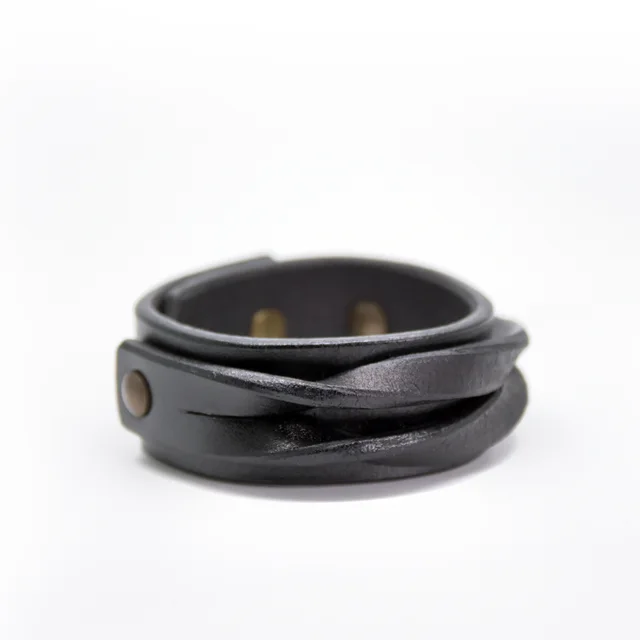 Personalized Retro Characteristic Leather Bracelet Black - Shop at LoveMi