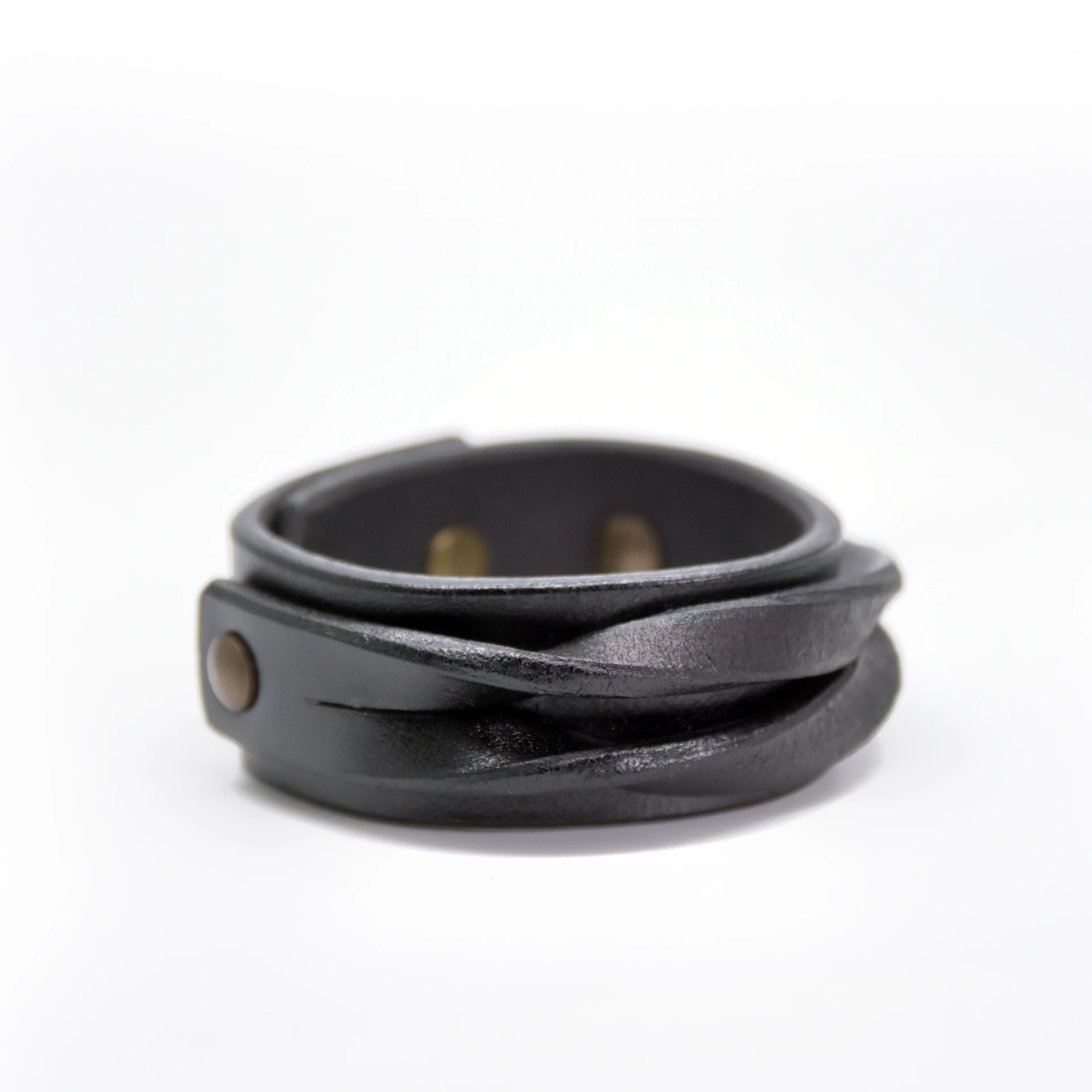 Personalized Retro Characteristic Leather Bracelet - Black