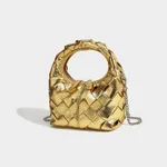 Special-interest Design Hand-woven Handbag With High Sense - Gold