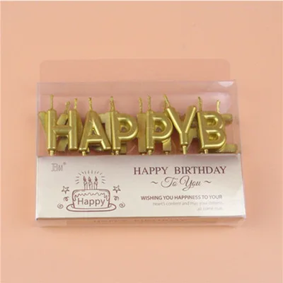 Tuhao Gold Letter Birthday Cake Candle Decoration Parvenu Gold Letters - Shop at LoveMi