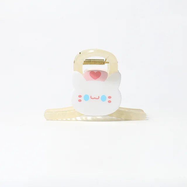 Milk White Cute Cat Claw Clip Girl Hair Accessory Hair Clip Milk White Nurse - Shop at LoveMi