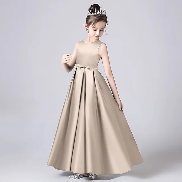 Children's Piano Play Birthday Show Princess Dress Champagne - Shop at LoveMi