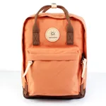 Japanese Academy Style Minimalist Large Capacity Canvas Waterproof Backpack - Orange