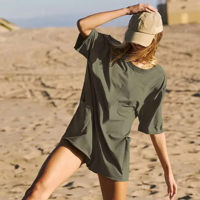 Women's Loose Short sleeved Shorts Jumpsuit Summer Casual Backless Beach Overall Pants With Pockets Emerald Green - Shop at LoveMi