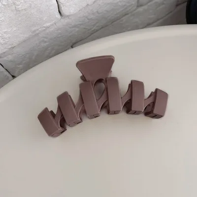 Women's Large Simplicity Grip Frosted Hair Clip Dark Coffee Color - Shop at LoveMi