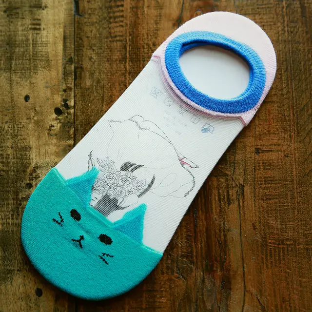 Spring And Summer New Cartoon Ankle Socks Women's Crystal Socks Transparent Socks Invisible Stockings Green - Shop at LoveMi