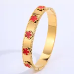Golden Red Flower Bracelet