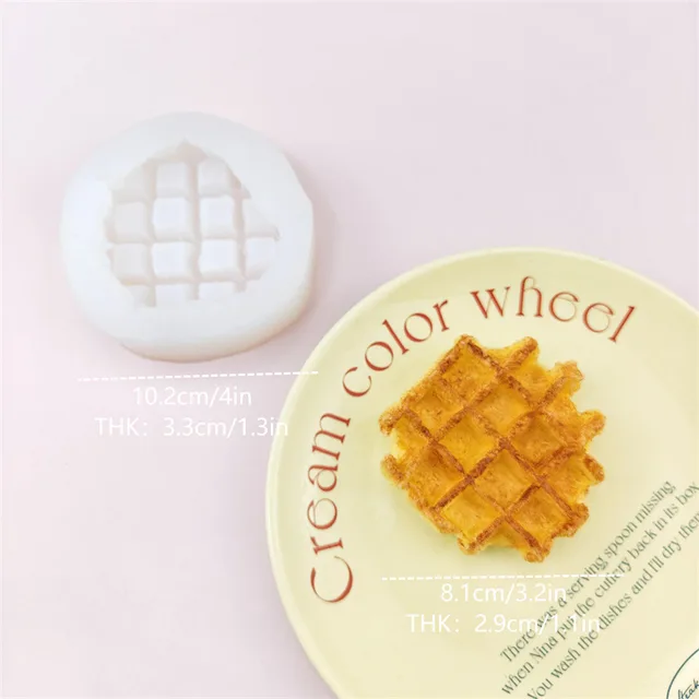 Creative Replica Bread Silicone Fondant Cake Decoration Tool DIY Handmade Pinch Mold Round Waffle Mold Large - Shop at LoveMi