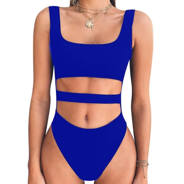 Hollow out Tight Jumpsuit Women Backless Dark Blue - Shop at LoveMi