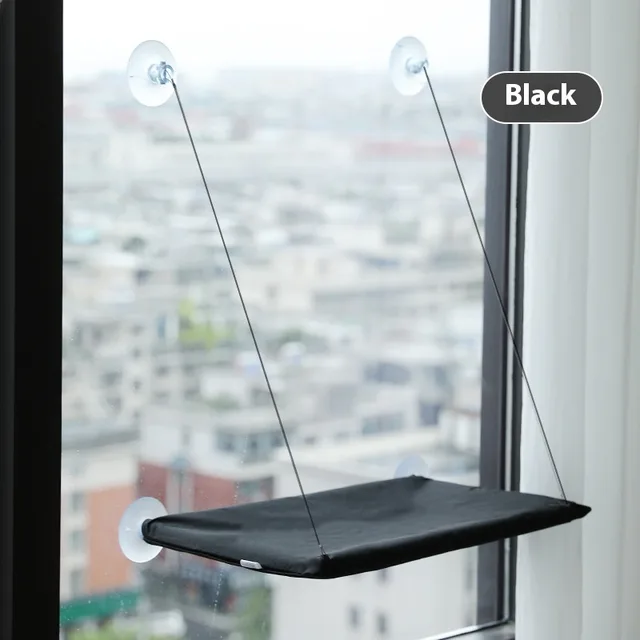 Pet Cat Hammock Suction Cup Sun Hanging Nest Window Glass Swing Balcony Cat Supplies Black Opp Bag - Shop at LoveMi
