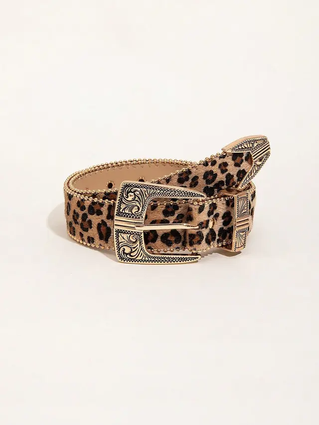 Retro Pattern PU Belt Western Style Women's Belt Multicolor - Shop at LoveMi