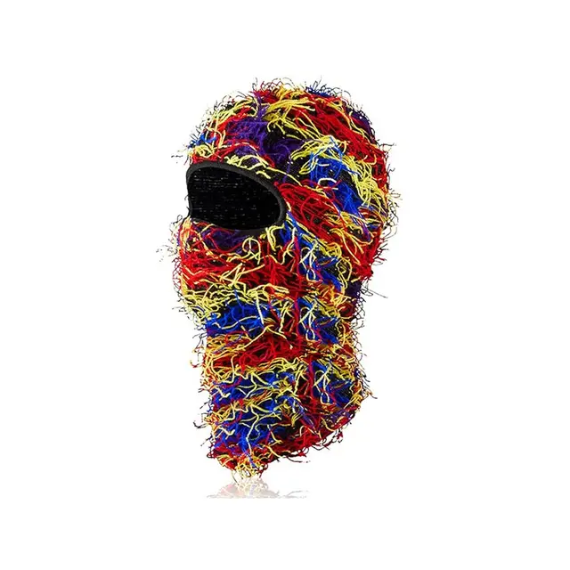 European And American Knitted Warm Face Mask Camouflage Rainbow - Shop at LoveMi